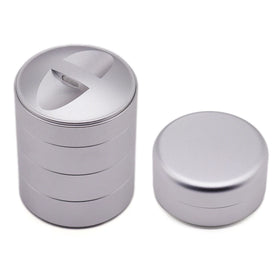 Silver Magnetic Round Tin Containers for DIY Beard Balm Crafts Pills Geocaching Sheet Metal Fabrication