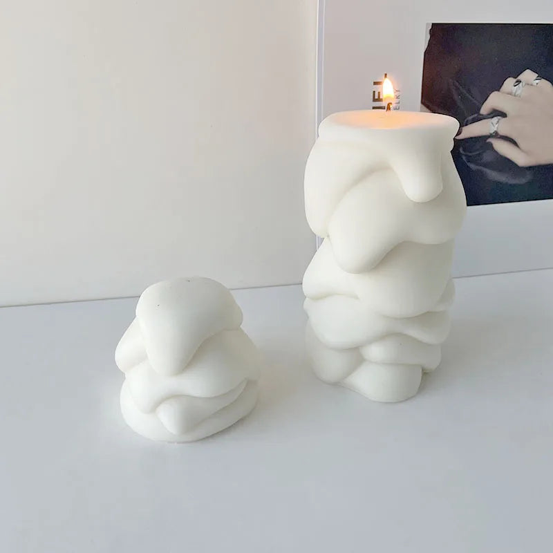 New Ins Geometric Scented Candle Silicone Mold Diy Handmade Ornament Crafts Aromatherapy Candle Plaster Resin Soap Moulds