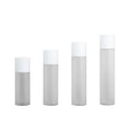 80ml 100ml150ml Transparent Frosted Round Toner Glass Bottle with Matte Silver/shiny Silver/black/white/gold Color Caps