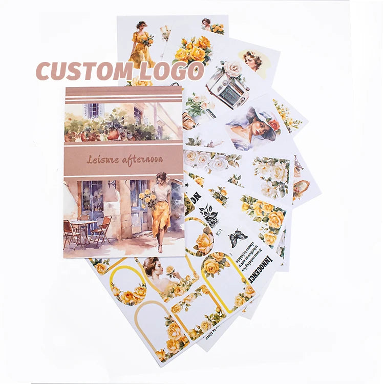 Custom Die Cut Sticker Book for Adults Full Color Printing Personalized Journal Scrapbook Decoration Stickers