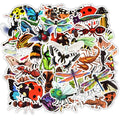 50Pcs Cartoon Insects Graffiti Stickers for Children Bottle Notebook Waterproof Vinyl Kid Learning Sticker