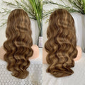 Wholesale Body Wave Human Hair Wigs Piano Highlight P4-27 Color 13x4 Lace Front Wigs Preplucked Virgin Cuticle Aligned Hair