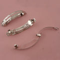 10MM*7.2CM  Arched Shape Metal French Barrettes  With Mark "Clip Paris" Snap Hairgrips for Handmade Boutique Hair Accessories