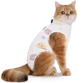 Cat Recovery Suit for Post-Sterilization Weaning Period with Anti-Licking Design Dresses Clothes