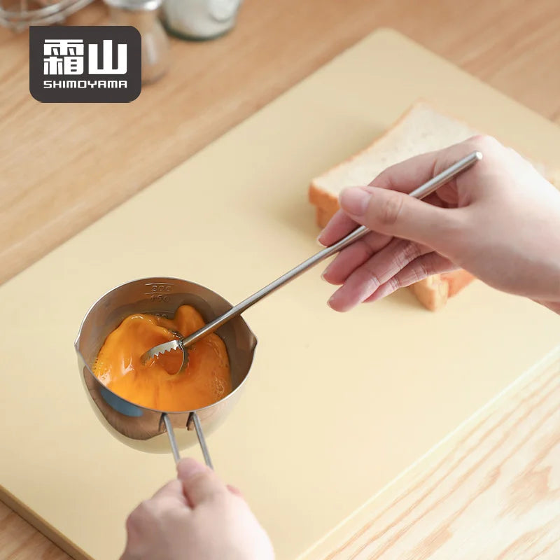 SHIMOYAMA Long Handle Manual Egg Whisker Durable Utensil for Whipping Eggs and Batters