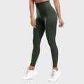 Women's Custom Printed High-Waisted Workout Leggings Olive Gym Yoga Pants with High Waist Design