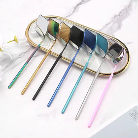 Wholesale Lash Tools Rectangle Shaped Eyelash Mirror For Eyelash Extension Eyebrow Handle Lash Mirror Lashes Tools