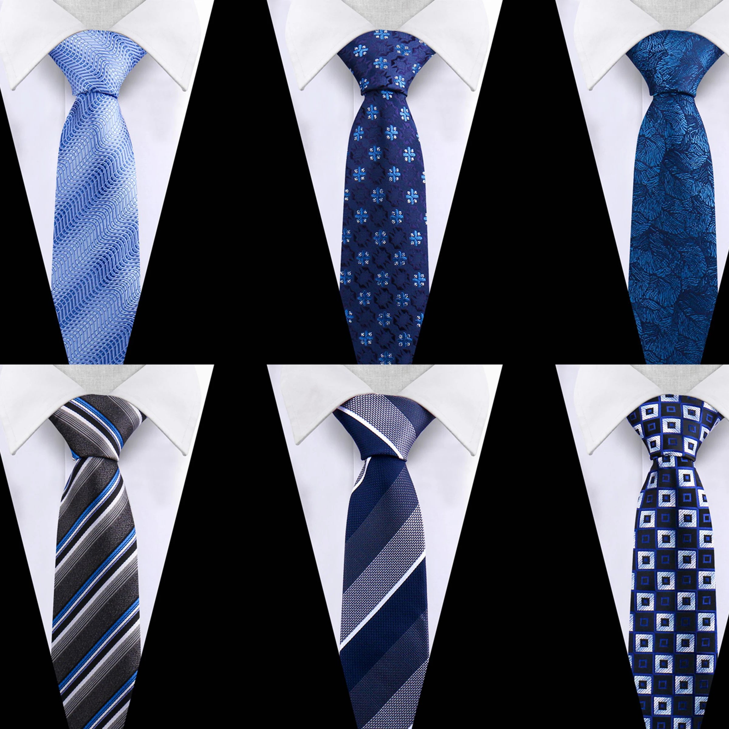 Men's Business Jacquard Necktie Striped Plaid Pattern Silk Tie for Wedding Suit Gravatas Mens Accessories Paisley Polyester Tie
