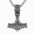Viking Souvenir Stainless Steel Necklace Norse Thor Hammer Pendant Viking Necklace Viking Jewelry