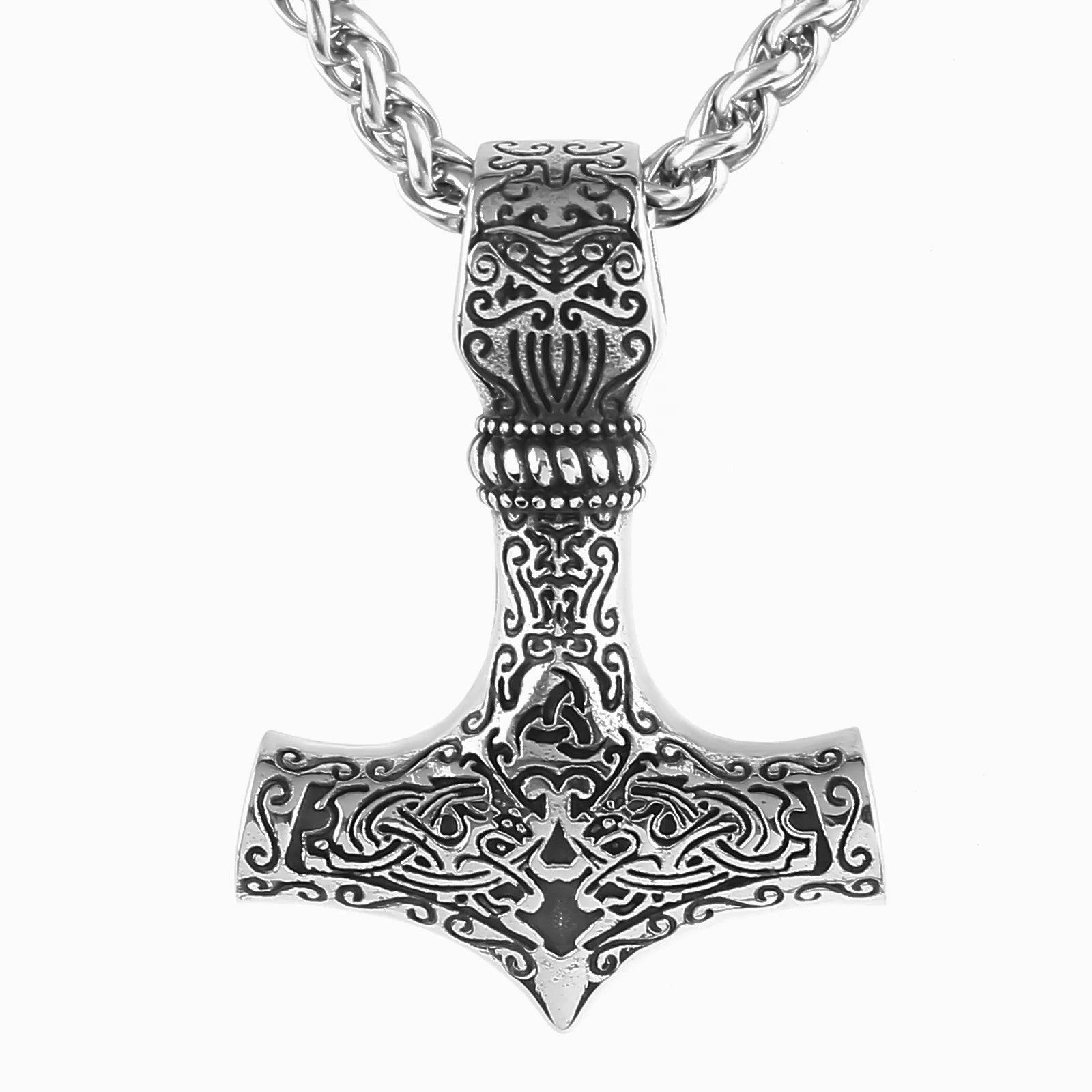 Viking Souvenir Stainless Steel Necklace Norse Thor Hammer Pendant Viking Necklace Viking Jewelry