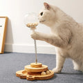 Solid Wood Turntable & Leakage Ball Eco-Friendly Boredom Relief Toy for Cats & Dogs Wholesale for Amazon Pet Supplies