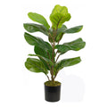 Artificial Fiddle Fig 22 Inch 55CM Potted Faux Silk Trees Fake Ficus Lyrata Plants for Office House Bedroom Home Floor Decor