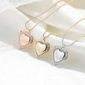 18k Gold Picture Frame Jewelry Clavicle Chain Blanks Crystal Diamond Heart Pendent Locket Necklace for Valentine Gift