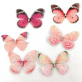 3D Fantasy Artificial Silk butterfly  3.5cm Wedding Home Decoration DIY Double Flash Diamond