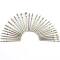 7pcs/Set Diamond Nail Drill Bit Rotary Electric Milling Cutters for Pedicure Manicure Files Cuticle Burr Tool Nail Accessories