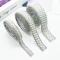 Bling Crystal Pearl Trim Rhinestone Ribbon for Wedding Home Textile Decoration Clothing Accessories