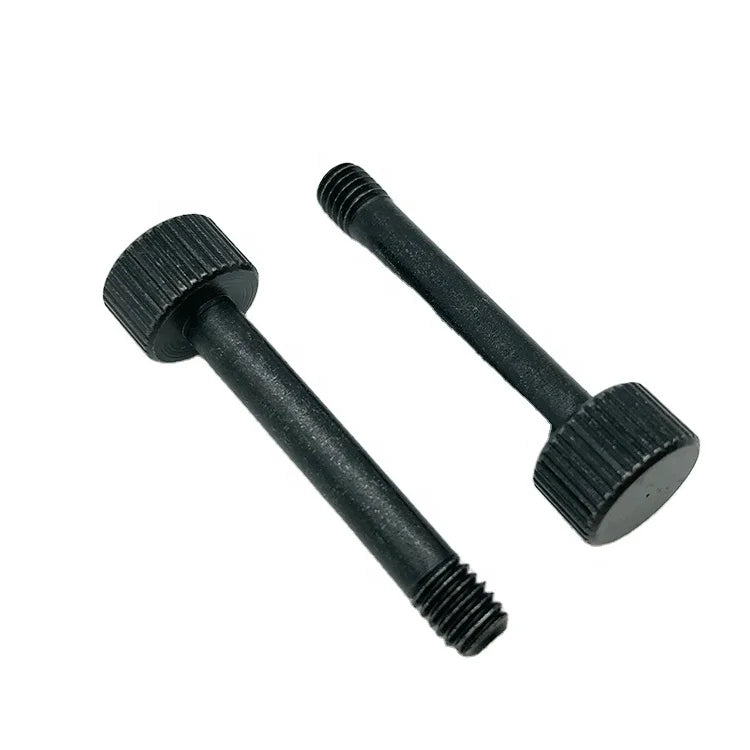 M3 M4x16 M5 M6 M8 Black Nickel Stainless Steel Screws with Knurling Flat Oval Head Hand Tighten Thumb Screw Metric System