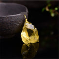 Hongzhuo Elegant Crystal Citrine Tumble Shape Pendant Jewelry