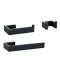 Black Single Towel Rack Set with Heater Modern 304 Stainless Steel Bathroom Accessories Kit for Home