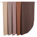 Wholesale Factory Solid Color Semicircle Curved Rounded Hem Flowy Hijab Pearl Chiffon Long Scarf Shawl Malaysia Indonesia