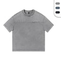 Men's Knitted 270gsm 100% O-neck Cotton T Shirts with Small Chest Pocket Summer Vintage Style Cozy T-shirts