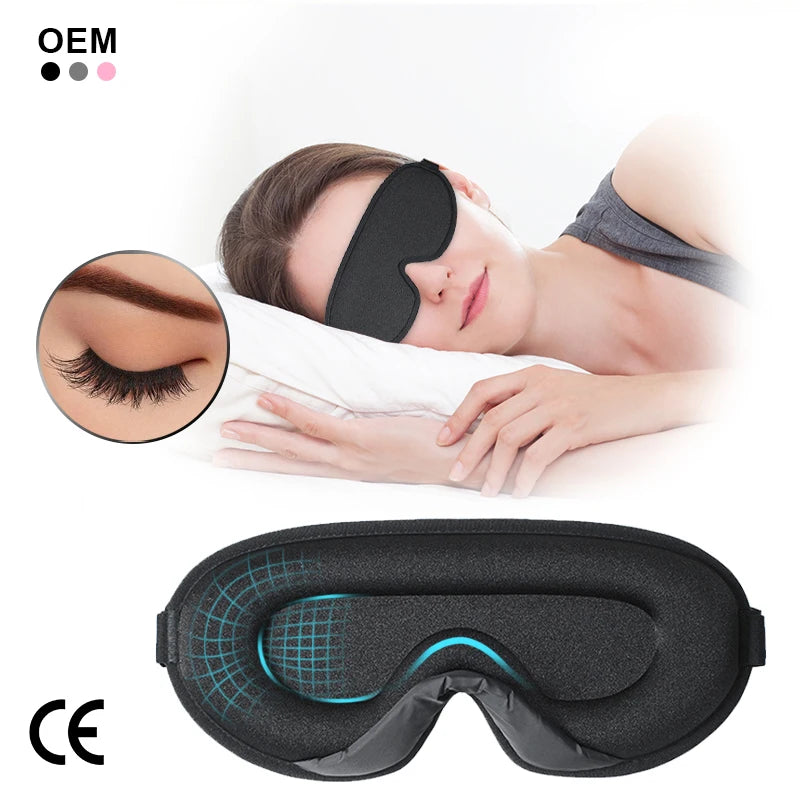 Best Seller Eye Sleeping Mask 3d  Concave Eye Mask Contoured Sleep Mask Memory Foam for Side Sleep