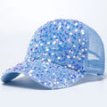 Summer Ladies Sporty Style Sequin Baseball Cap Breathable Mesh Sunscreen Hat Outdoor Fashion Trucker Hat