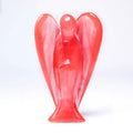 DIY Gemstone Watermelon Quartz Angel Statue Hand Carved Semi-Precious Craft 7.5 cm Decor Healing Reiki Crafts