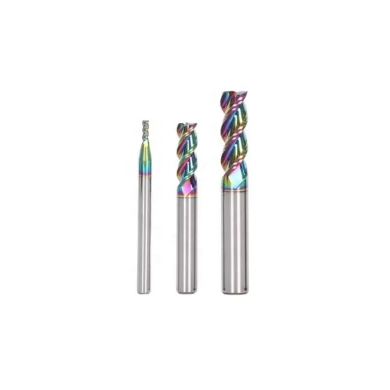 Colorful Milling Cutter Milling Tools CNC Machine End Mill Carbide Steel Color Coating Aluminum 3 Flutes Cutting Machine 50mm