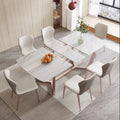 The Master Design Telescopic Folding  Light Luxury Modern Minimalist Sintered Stone  Household Furniture Dining Table
