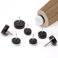 Nail-on Nylon Metal Chair Sliders Reusable Self-Adhesive Anti-Slip Furniture Glides for Wooden Legs Chairs/Tables/Sofas-Outdoor