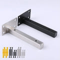 Custom Shelf Brackets Heavy Duty Solid Steel Floating Shelving Brackets Wall Mounted Metal Shelf Hidden Supports Industrial