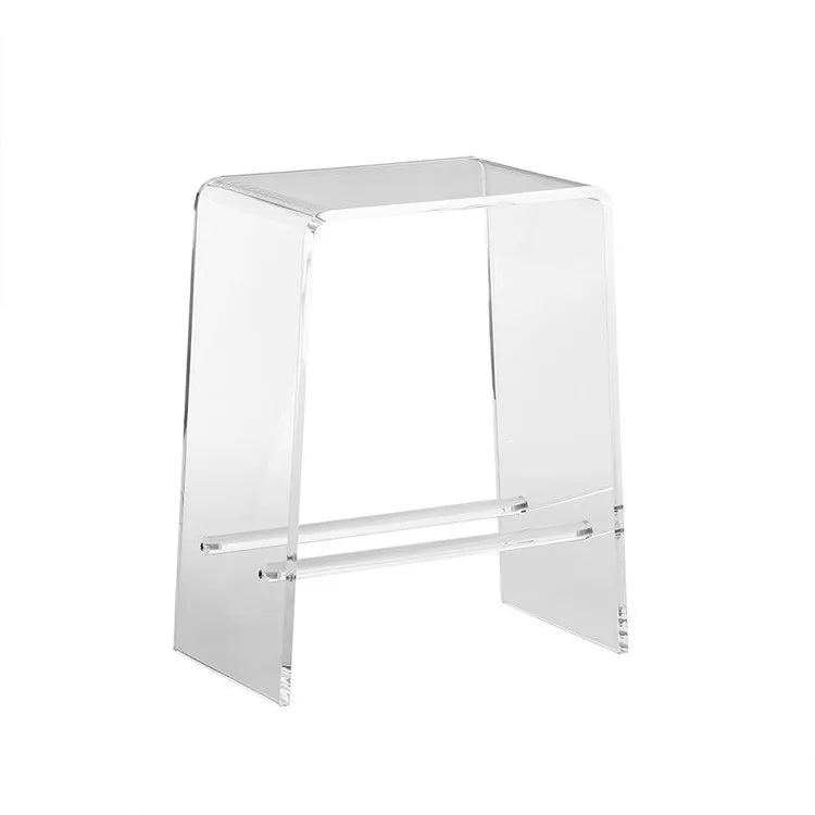 Nordic Luxury Minimalist Acrylic Transparent High Stool Bar Chair for Restaurant Dining Home Bar Hotels Living Room Gym Bedroom