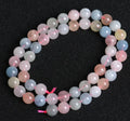 Natural High Grade 6mm 8mm Morganite Crystal Natural Stone Loose Bead Make DIY Bracelet Beads for Jewelry Making