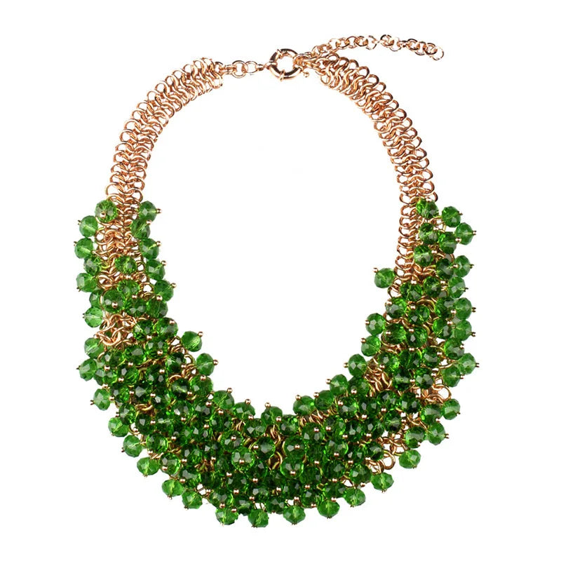 American Vintage Simple Diamond Artificial Bridal Jewellery Sets with Water Drop Link Chain