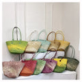 French Rattan Straw Bag Sling Purse Pastoral Style Woven Tote Bags Seaside Holiday Handbag Raffia Straw Bags