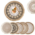 Boho Farmhouse Table Use Decor Placemats Woven Fringed Table Placemat Sustainable Round Linen Table Mat