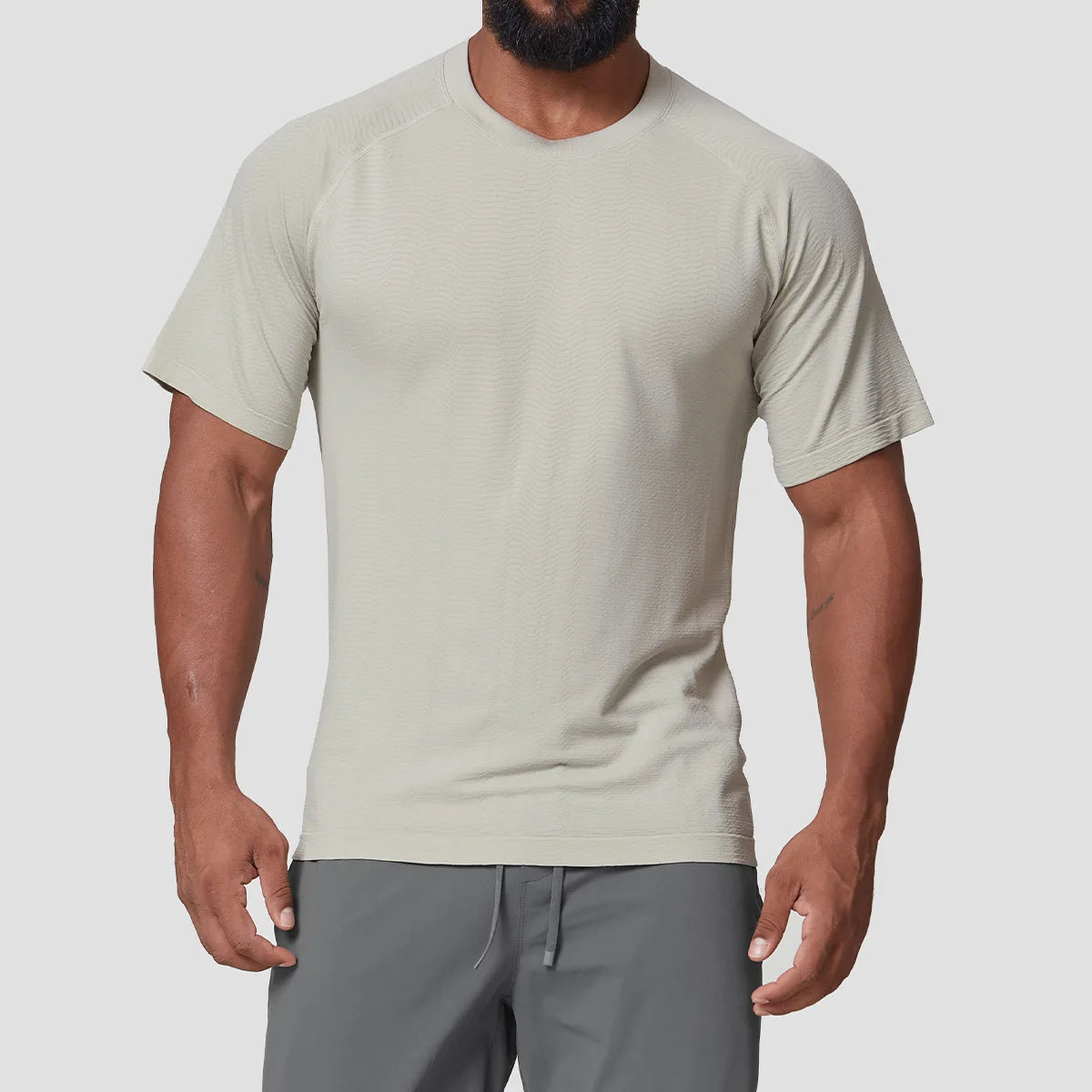 Men's Sports Short-sleeved Quick-drying T-shirt Outdoor Loose Breathable Short-sleeved for Running Fitness Training