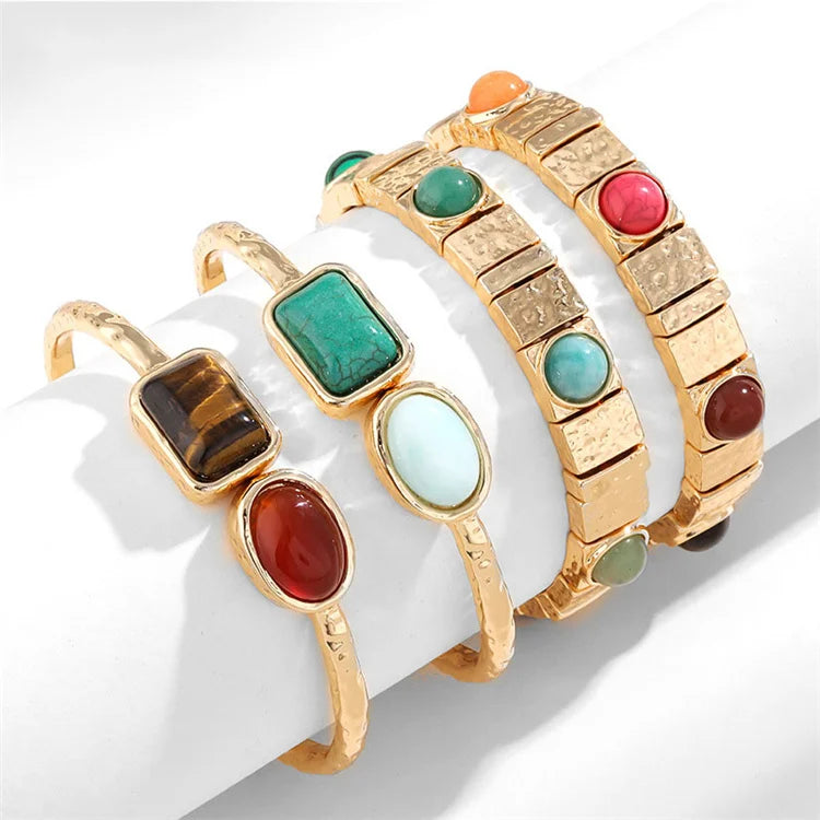 Wholesale Chancy Lucky Open Cuff Stainless Steel Alloy Trendy Charm Bracelet Bangle for Women and Girls-Anniversary Occasion
