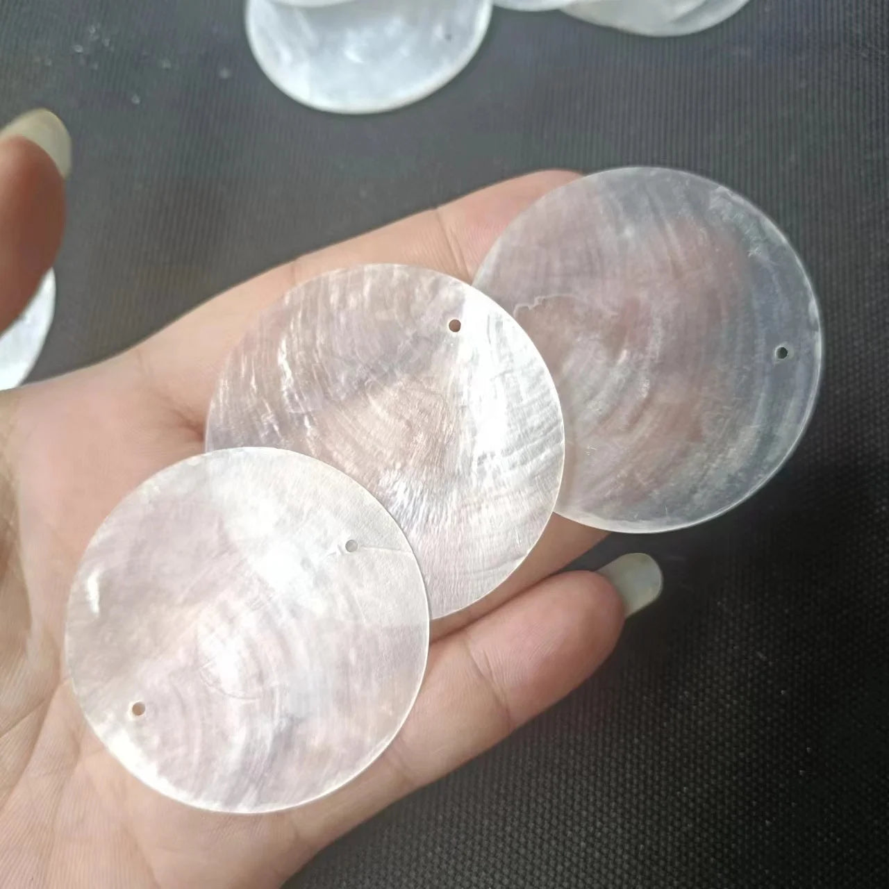 Large Size Round Disc 50mm Capic Shell One Hole Wholesale