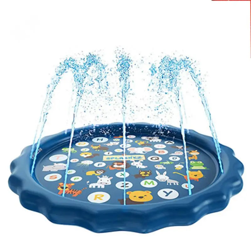 Inflatable Sprinkler Mat Portable Sprinkler Splash Pool for Kids Wholesale 68 Inch Blue Customized Logo
