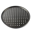 Carbon Steel Perforated Pizza Pan with Silicone Coating Non-Stick Round Baking Tray Oven-Safe Eco-Friendly Roaster for Pizza BBQ