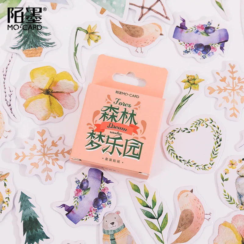 46piece Per Box Sticker Forest Dream Park Packed Stickers Decor DIY Paper Sticker