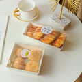 Dessert Kraft Box Dessert Plastic Packaging Transparent Dessert Box with Plastic Lid