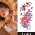 Bxtats Custom & Wholesale Color Ink Printed Temporary Body Art Sticker Waterproof Flower Rose Fake Tattoo