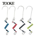 Wholesale Safety Stainless Steel Spring Coiled Tool Lanyard Scuba Diving Reef Hook for Underwater Accessories