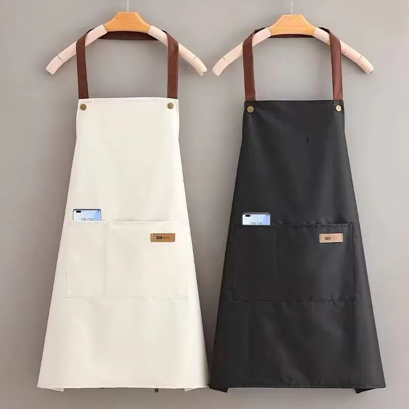 Printed Apron for Home Waterproof Oil Proof Kitchen Work Apron Convenient Storage for Men and Women Adult Apron