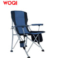 WOQI Portable Camping Chair Folding Quad Outdoor Large Heavy Duty Support 330 Lbs Thicken 600 D Oxford with Padded Armrests