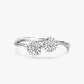 Ailmay Fashion 925 Sterling Silver Beautiful Daisy Flower Finger Ring for Women Simple Design Fine Hypoallergenic Jewelry