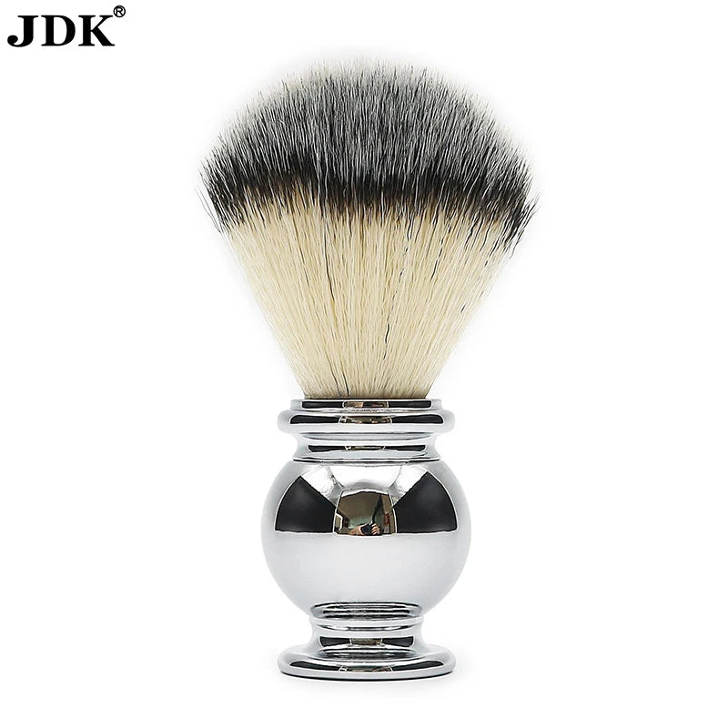 JDK 1pc Popular Shaving Brush Bulk Silvertip Badger Silver Metal Handle Badger Stainless Steel Shaving Brush